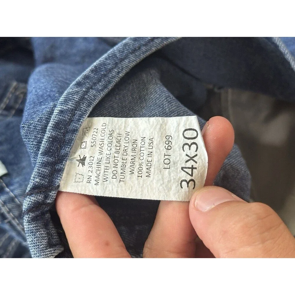 Vintage 70’s Round House Denim Carpenter Overalls Made In USA - Picture 8 of 8
